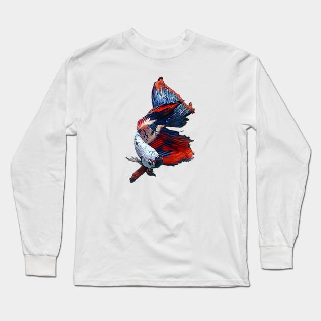 halfmoon betta fish Long Sleeve T-Shirt by MACIBETTA